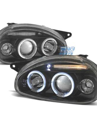 FARI PER OPEL CORSA B 93-00 ANGEL EYES FONDO NERO