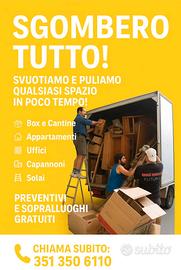 Sgombero Appartamenti - cantina garage 3513506110