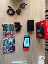 Nintendo Switch V2  +4 giochi, scatola e accessori