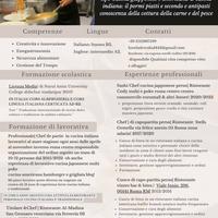 Cuoco capo partita. Primi&Secondi