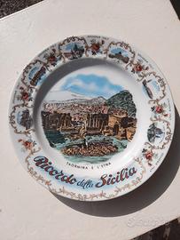 Piatto souvenir Sicilia Taormina