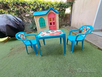 Tavolo + 2 sedie Disney colore azzurro 