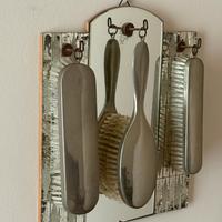 Set Vintage Specchio in vetro con laminatura metal