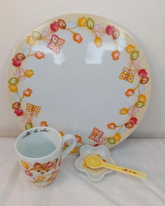 Thun  - Set colazione  Piatto Grande, Mug e Cucchi