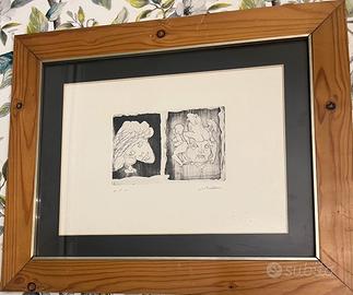 Mino maccari acquaforte quadro