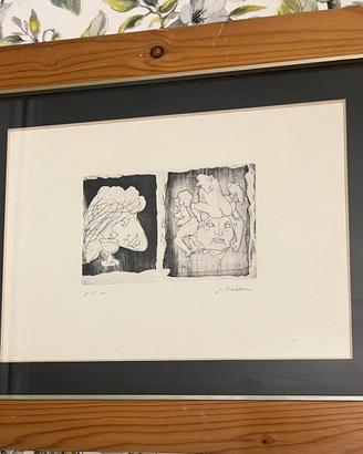 Mino maccari acquaforte quadro