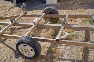 carrello  rimorchio barca alaggio inox