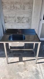 Lavello lavandino professionale acciao 110x70