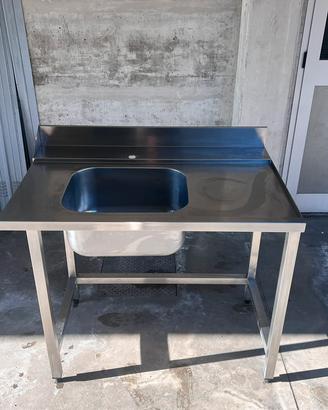 Lavello lavandino professionale acciao 110x70
