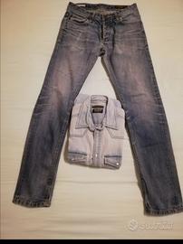 Jack & Jones set camicia pantalone denim jeans wes