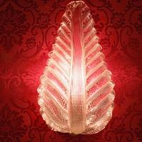 coppia applique in vetro di murano ed ottone