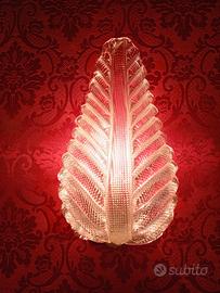 coppia applique in vetro di murano ed ottone