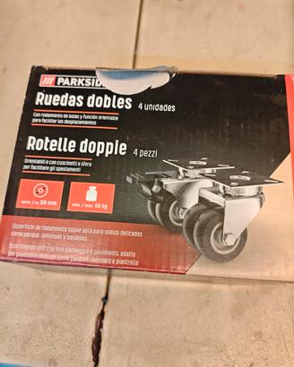 Set di 4 ruote doppie Parkside
