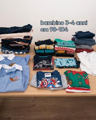 Lotto abbigliamento bambino 3-4 anni