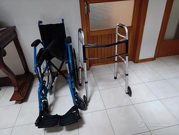 Sedia a rotelle + deambulatore