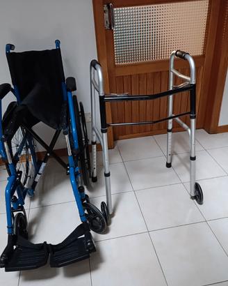 Sedia a rotelle + deambulatore