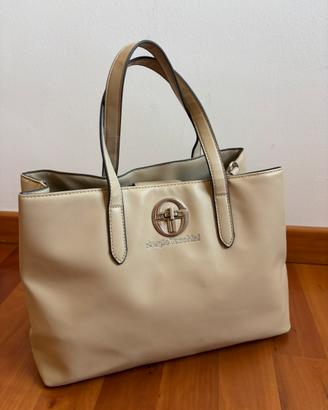 Borsa Sergio Tacchini beige, elegante e capiente