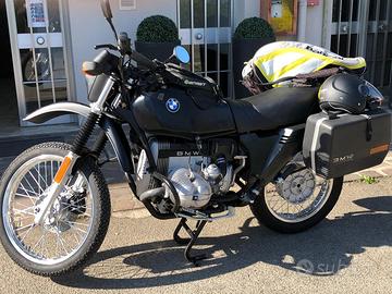 Moto d’epoca R80 BMW del 1983 nera