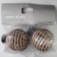 Ikea Index Korg - 2 pomelli Asta per tenda in Ratt