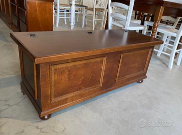 Nuova cassapanca di vero legno in finitura noce