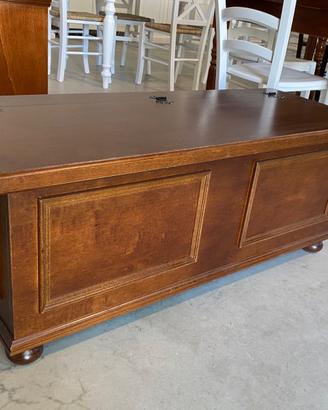 Nuova cassapanca di vero legno in finitura noce