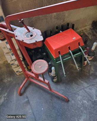 completo per imbottigliare vino con bottiglie