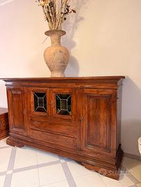 Credenza Alta in Legno Massiccio - Arte Povera