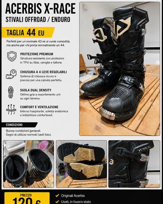 Stivali enduro Acerbis x-race