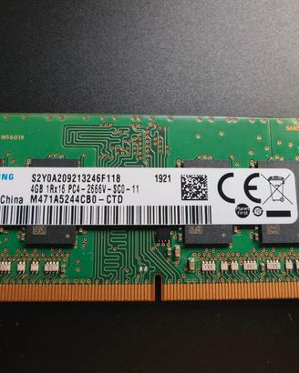 Ram Samsung SO-DIMM DDR4 da 4 GB