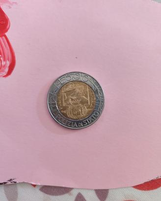 Moneta 500 lire Polizia di stato 