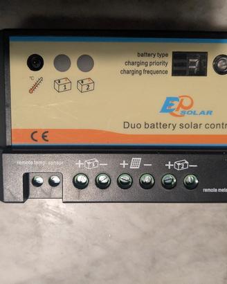 Regolatore di carica PWM 20A duo battery