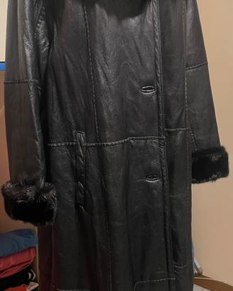 Cappotto in vera pelle e visone