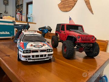 Rc  1/10 wrangler e lancia delta martini