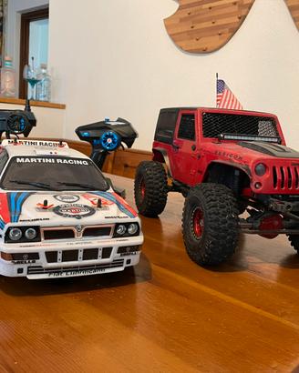 Rc  1/10 wrangler e lancia delta martini