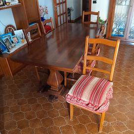 TAVOLO IN LEGNO ALLUNGABILE MODELLO ARTE POVERA-