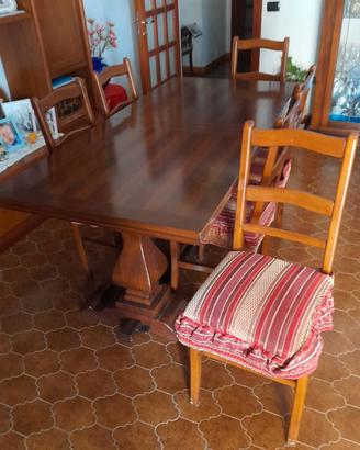 TAVOLO IN LEGNO ALLUNGABILE MODELLO ARTE POVERA-