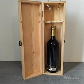 Cassetta vino di legno abete