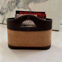 Portariviste in pelle e camoscio