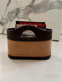 Portariviste in pelle e camoscio