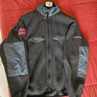 Pile Napapijri Grigio Uomo M giacca felpa maglione