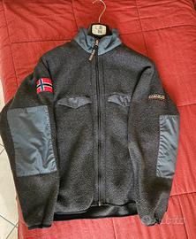 Pile Napapijri Grigio Uomo M giacca felpa maglione