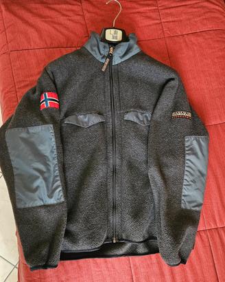 Pile Napapijri Grigio Uomo M giacca felpa maglione