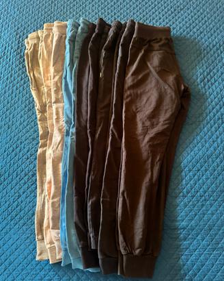Pantaloni tuta in cotone garzato 8 paia - Tg. 12