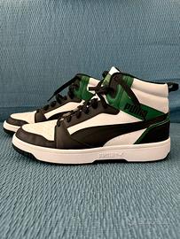 Puma Rebound V6 bianche/nere/verdi