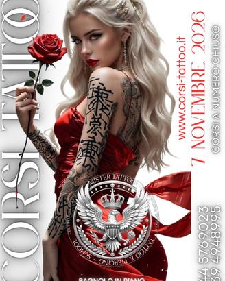 Iniziano i corsi 7. Novembre  Tattoo Piercing 