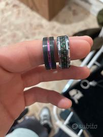 Set 2 anelli tungsteno