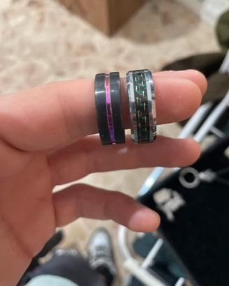 Set 2 anelli tungsteno
