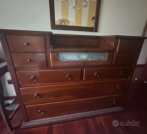 Como’ + 2 comodini + letto  testata legno