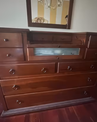 Como’ + 2 comodini + letto  testata legno