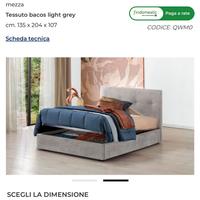 Letto contenitore con materasso